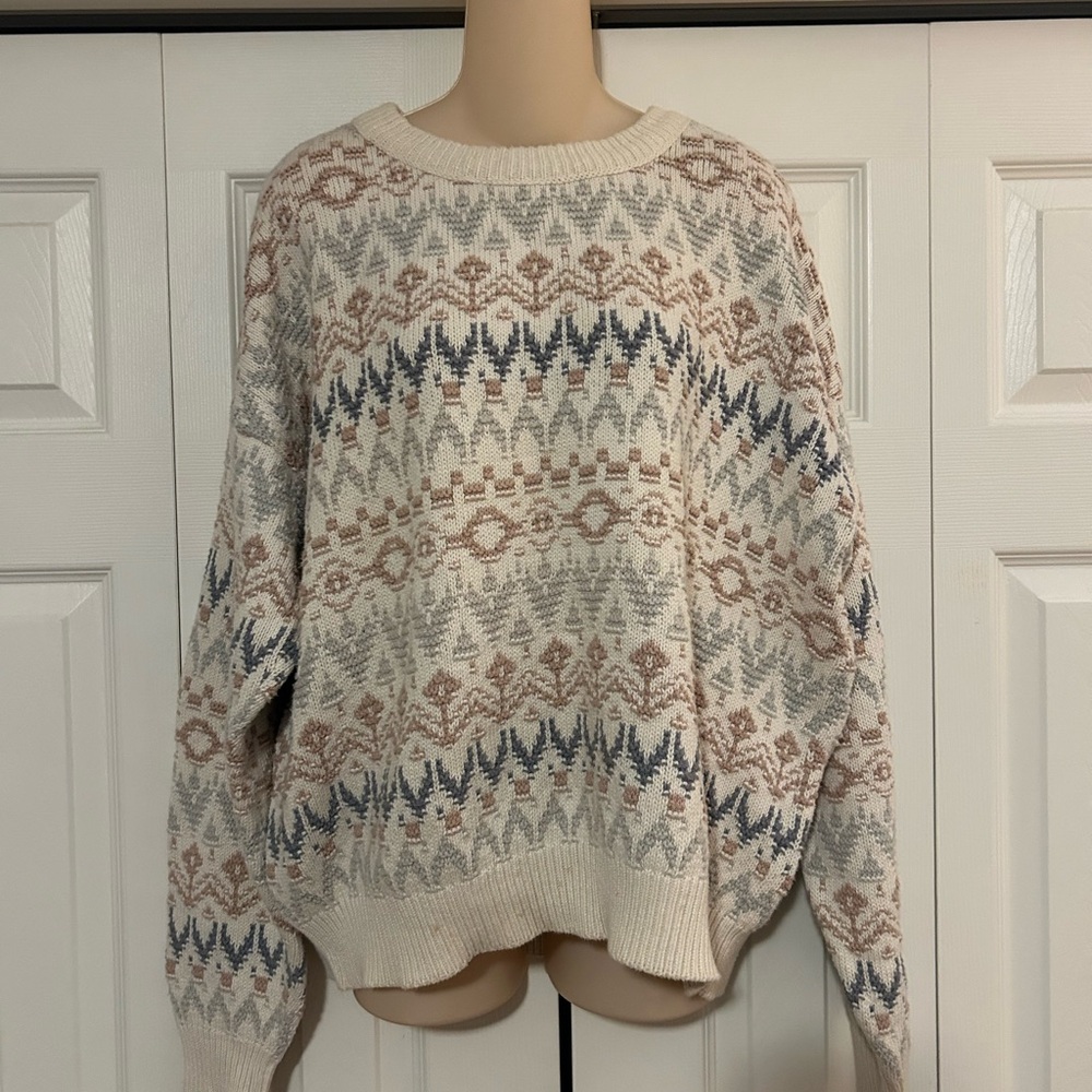 JT Beckett Elegant Patterned Knit Vintage 1990s Sweater